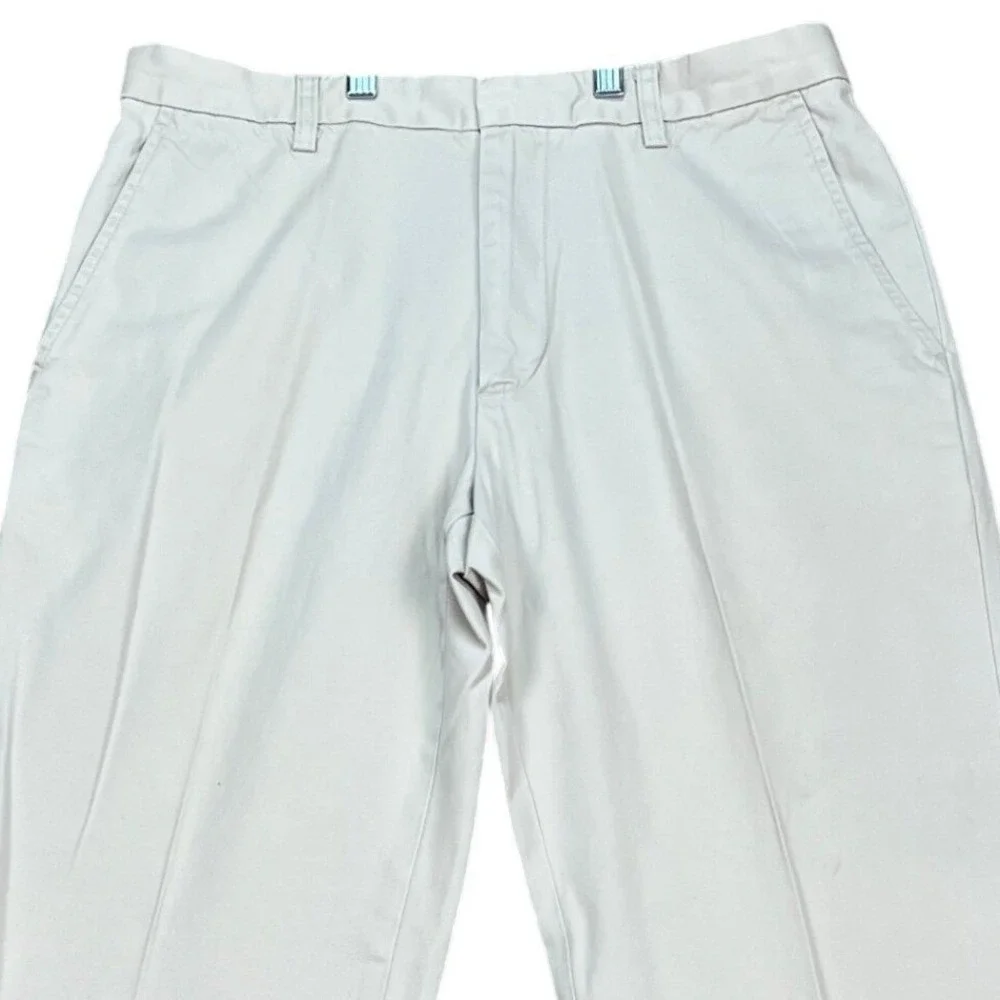 Banana Republic Chino Pants Mens 32x30 Khaki Straight Leg Flat Front‎ Twill EUC